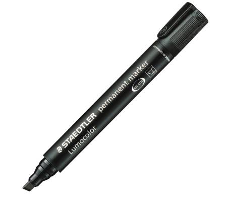 Marcatore Lumocolor permanent 350 - punta a scalpello - tratto - 2 - 5 mm - nero - conf. 10 pezzi - Staedtler - 350-9 - 4007817321546 - DMwebShop