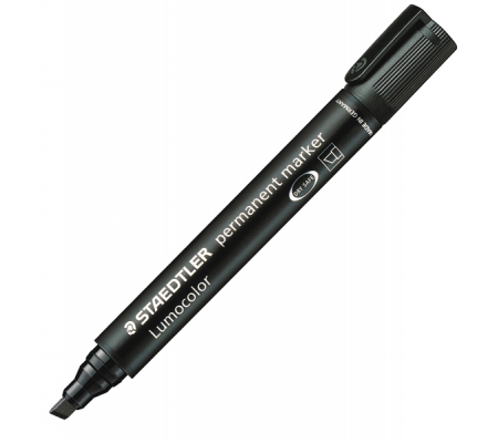 Marcatore Lumocolor Permanent 350 - punta a scalpello - tratto - 2 - 5 mm - nero - Staedtler 3509