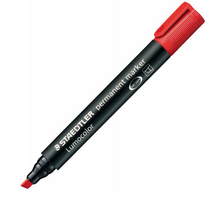 Marcatore Lumocolor Permanent 350 - punta a scalpello - tratto - 2 - 5 mm - rosso - Staedtler - 3502 - 4007817321485 - DMwebShop