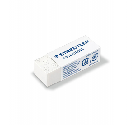 Gomma Rasoplast - 43 x 19 x 13 mm - per matita - bianca - conf. 30 pezzi - Staedtler 526B30