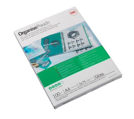 Pouches - A4 - 216 x 303 mm - 2 x 75 micron - conf. 100 pezzi - GBC - 3740400 - 26594A - DMwebShop