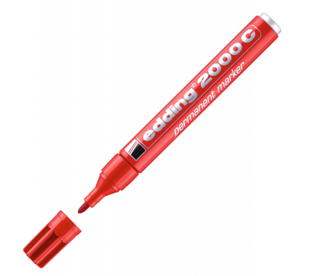 Marcatore permanente 2000c - punta tonda - 1,5 - 3 mm - rosso - Edding E-2000C 002