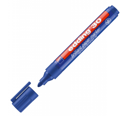 Marcatore 30 a base d'acqua - punta tonda - 1,5 - 3 mm - blu - Edding 4-30003