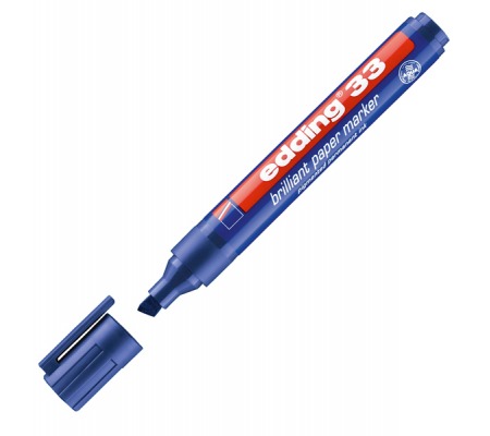 Marcatore 33 a base d'acqua - punta scalpello - 1 - 5 mm - blu - Edding - 4-33003 - 4004764304875 - DMwebShop