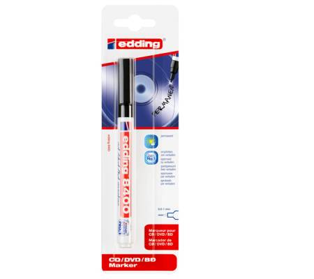 Marcatori per CD-DVD - 8400-8500 RW - punta 1 mm - nero permanente - conf. 10 pezzi - Edding - E-8400 001 - 4004764782703 - DMwebShop