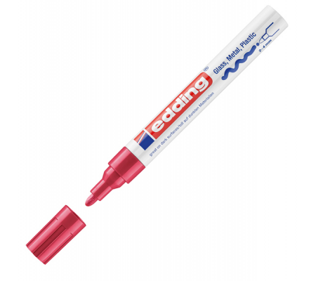 Marcatore permanente a vernice 750 - punta 2 - 4 mm - rosso - Edding E-750 002