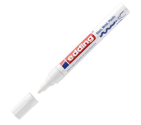 Marcatore permanente a vernice 750 - punta 2 - 4 mm - bianco - Edding - E-750 049 - 4004764953172 - DMwebShop