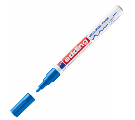 Marcatore 751 a vernice - punta 1 - 2 mm - blu - Edding