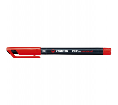 Pennarello OHPen universal permanente 843 - punta media 1 mm - rosso - Stabilo - 843/40 - 4006381115421 - DMwebShop