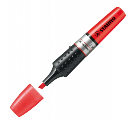 Evidenziatore Luminator - punta a scalpello - tratto 2 -5 mm - rosso - Stabilo