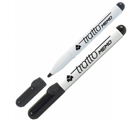 Pennarello Memo - a secco - per lavagne cancellabili - punta conica - 2,5 mm - nero - Tratto 854003