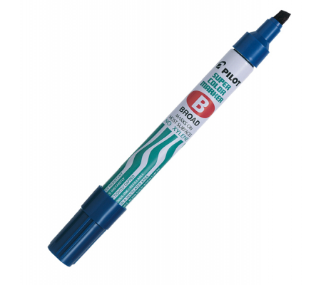 Marcatore Super Color - permanente - punta scalpello - 5 mm - blu - Pilot 002420