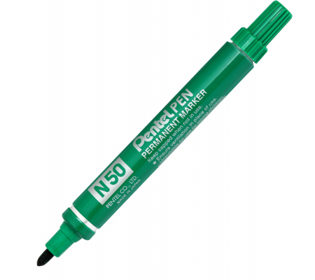 Marcatore permanente N50 - punta tonda - verde - Pentel - N50-D - 3474370750044 - DMwebShop