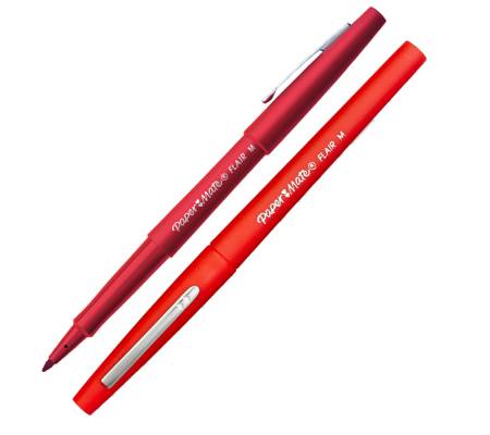 Pennarello Flair Nylon punta feltro - punta 1,1 mm - rosso - conf. 12 pezzi - Papermate - S0190993 - 8008285095133 - DMwebShop