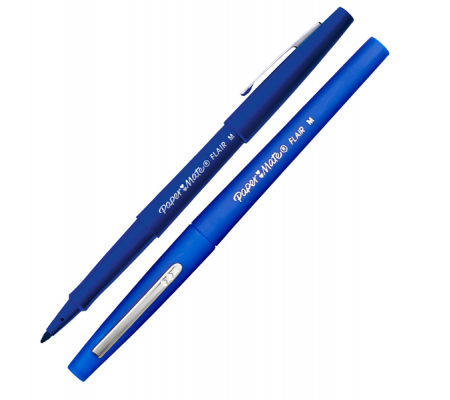 Pennarello Flair Nylon punta feltro - punta 1,1 mm - blu - Papermate S0191013