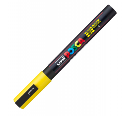 Marcatore a base d'acqua Uni Posca PC3M - punta fine - 0,9 - 1,3 mm - giallo - Uni Mitsubishi