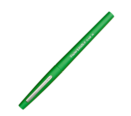 Pennarello Flair Nylon - punta 1,1 mm - verde - Papermate S0191033