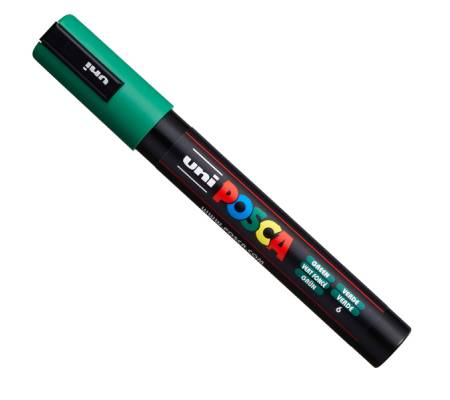 Marcatore a base d'acqua Uni Posca PC5M - punta tonda media - 1,8 - 2,5 mm - verde - Uni Mitsubishi - M PC5M V - 4902778916148 - DMwebShop