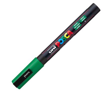 Marcatore a base d'acqua Uni Posca PC3M - punta fine - 0,9 - 1,3 mm - verde - Uni Mitsubishi - M PC3M V - 8007404080395 - DMwebShop