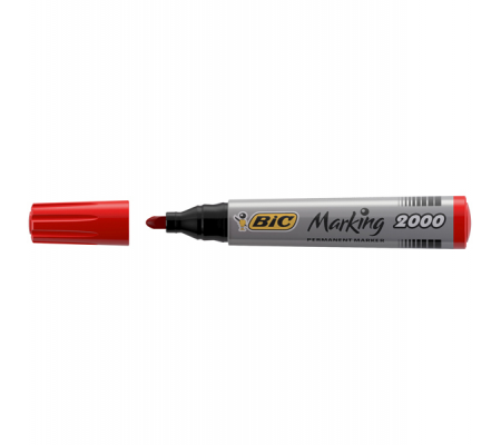 Marcatori permanente Marking a base d'alcool - punta tonda - 1,7 mm - rosso - conf. 12 pezzi - Bic 820913