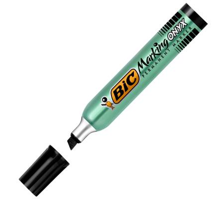 Marcatore permanente Marking Onyx 1591 - punta a scalpello 2,7 - 6,2 mm - nero - conf. 12 pezzi - Bic - 8418303 - 3086123010000 - DMwebShop