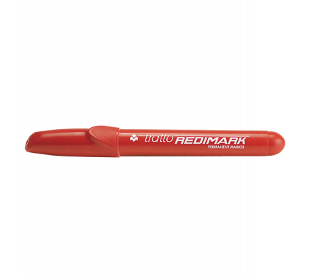 Marcatore permanente Redimark - punta a scalpello - 6,5 mm - rosso - Tratto - 857002 - 8000825857027 - DMwebShop