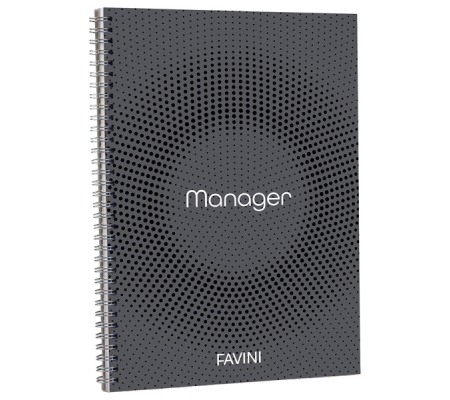 Blocco Spiral Manager 4 fori - microperforato - 23 x 29,7 cm - 10 mm - 80 gr - 90 fogli - Favini A293814