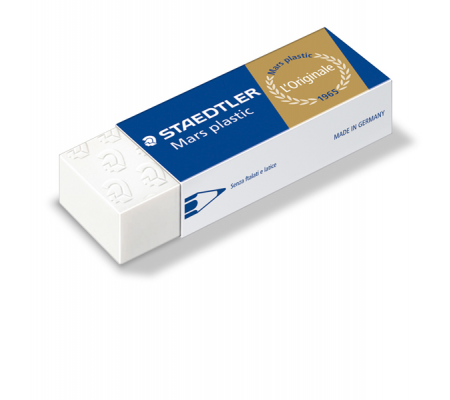 Gomma Mars Plastic - 65 x 23 x 13 mm - bianca - Staedtler 526-50