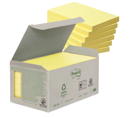 Blocco Z Notes Green - giallo - 76 x 127 mm - 100 fogli - riciclabile - Post-it 7100172257