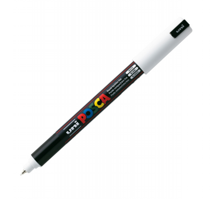 Marcatore a base d'acqua Uni Posca Pen PC1M - punta extra fine - 0,7 mm - bianco - Uni Mitsubishi
