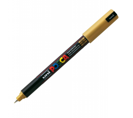 Marcatore a base d'acqua Uni Posca Pen PC1M - punta extra fine - 0,7 mm - oro - Uni Mitsubishi