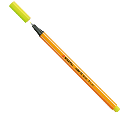 Fineliner Point 88 - tratto 0,4 mm - giallo neon 024 - Stabilo