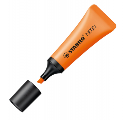 Evidenziatore Neon - punta a scalpello - tratto 2 - 5 mm - colore arancio - Stabilo