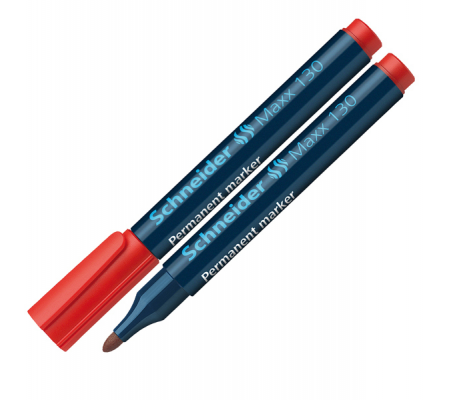 Marcatore permanente Maxx 130 - punta conica - tratto - 1 - 3 mm - rosso - Schneider P113002