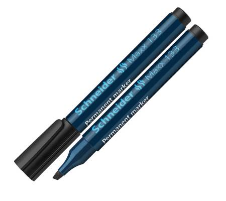 Marcatore permanente Maxx 133 - punta a scalpello - tratto - 1 - 4 mm - nero - conf. 10 pezzi - Schneider - P113301 - 4004675006493 - DMwebShop