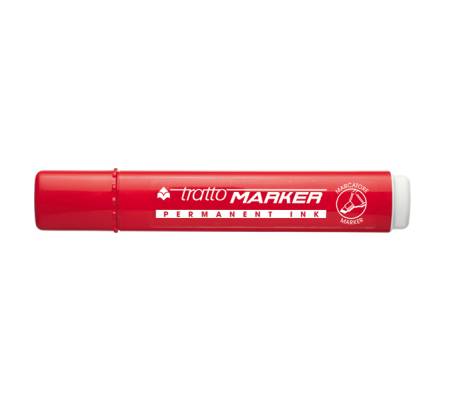 Marcatore permanente Marker - punta a scalpello - 6,5 mm - rosso - conf. 12 pezzi - Tratto - 840102 - 8000825004025 - DMwebShop