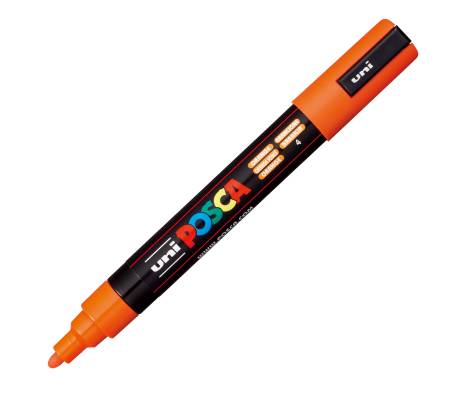 Marcatore a base d acqua Uni Posca PC5M punta tonda media 1,8,2 - 5 mm arancione Uni Mitsubishi - 1951