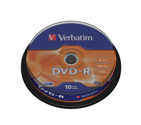 Scatola 10 DVD-R - serigrafato - 4,7 Gb - Verbatim - 43523 - 023942435235 - DMwebShop