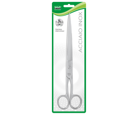 Forbici - lama in acciaio - impugnatura simmetrica - 24 cm - acciaio - Lebez