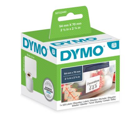 Rotolo 320 etichette LW 990150 - 54 x 70 mm - bianco - Dymo - S0722440 - 5411313990158 - DMwebShop
