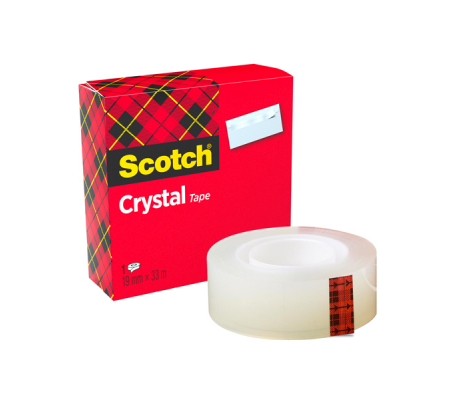 Nastro adesivo Crystal 600 - 19 mm x 33 mt - trasparente - Scotch - 30598 - 7100027387 - 3134375261920 - DMwebShop