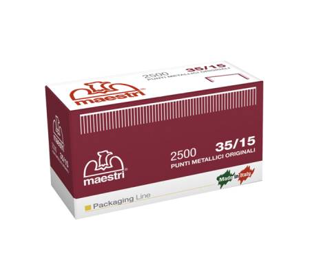 Punti - 35/15 per Romabox - rame - altezza 15 mm - scatola da 2500 pezzi - Romeo Maestri - 1107001 - 8005231001699 - DMwebShop