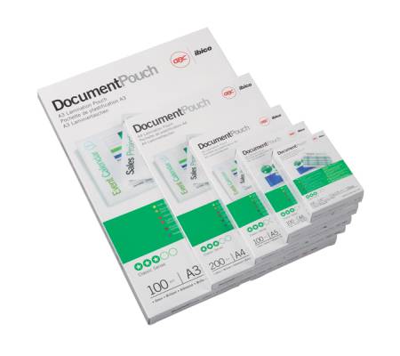 Pouches per plastificazione - german card - 83 x 113 mm - 2 x 125 micron - scatola 100 pezzi - GBC - 3743154 - 33816032804 - DMwebShop