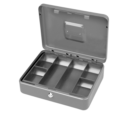Cassetta portavalori Secur - 30 x 24 x 9 cm - grigio chiaro - Metalplus - 2153/4A - 8022715005257 - DMwebShop