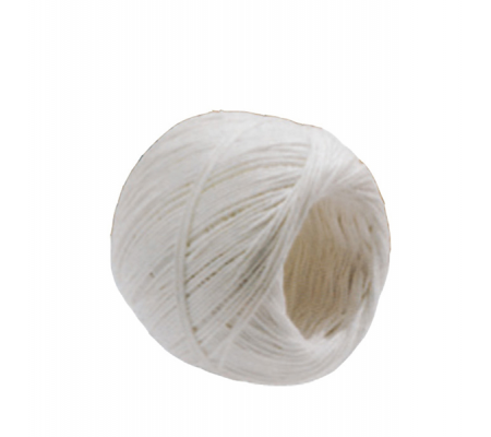 Rotolo di spago fibra naturale titolo 2/6 colore bianco finitura candido cerato - 100 gr - Ø 1 mm - lunghezza 90 mt - conf. 10 pezzi - Viva - 1510 - 8014035015689 - DMwebShop