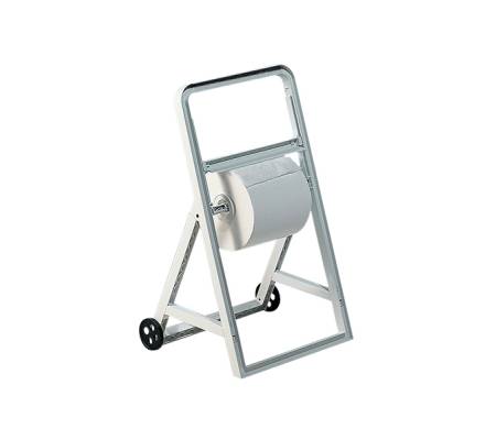 Dispenser a cavalletto con ruote per bobine asciugatutto - ABS - 51,5 x 47 x 91 cm - bianco - Mar Plast - A56611 - 8020090003387 - DMwebShop