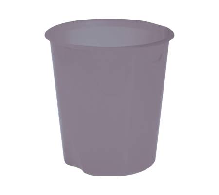 Cestino gettacarte E020 Modula - altezza 32,5 cm - Ø 31 cm - 16,5 lt - trasparente fume' - Fellowes - E020TGF - 8015687015560 - DMwebShop