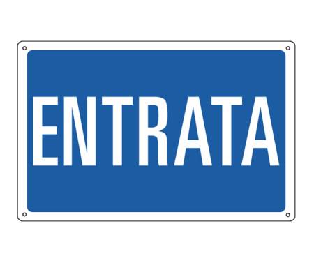 Cartello segnalatore - 30 x 20 cm - ENTRATA - alluminio - Cartelli Segnalatori - 3151 - 8798260053158 - DMwebShop