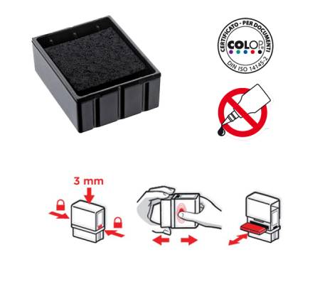 Tampone di ricambio E/Q17 - nero - conf. 5 pezzi - Colop - E/Q17.N - 81046A - DMwebShop