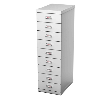 Cassettiera in acciaio - 9 cassetti - 29 x 43 x 97 cm - grigio - Tecnical 2 - MAX9 G - DMwebShop